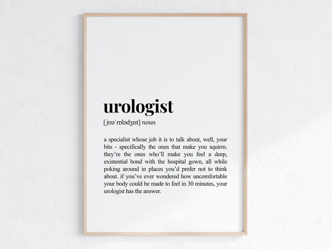 Urologist Funny Definition Print Cheeky Gift For Humorous Dictionary Poster New Job