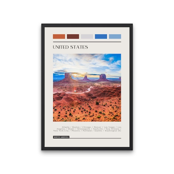 United States Monument Valley Sunrise Desert Buttes Photo Poster