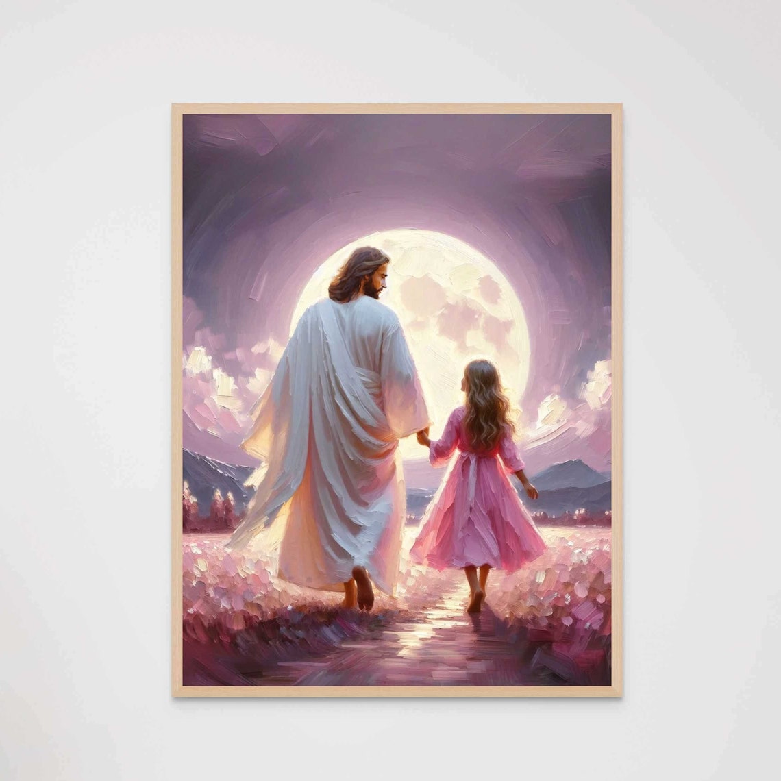 Love And Moonlight Christian Painting Jesus And Girl Art Jesus Painting Lds Art Bible Art Christian Art For Women Jesus And Kids Art - Image 7