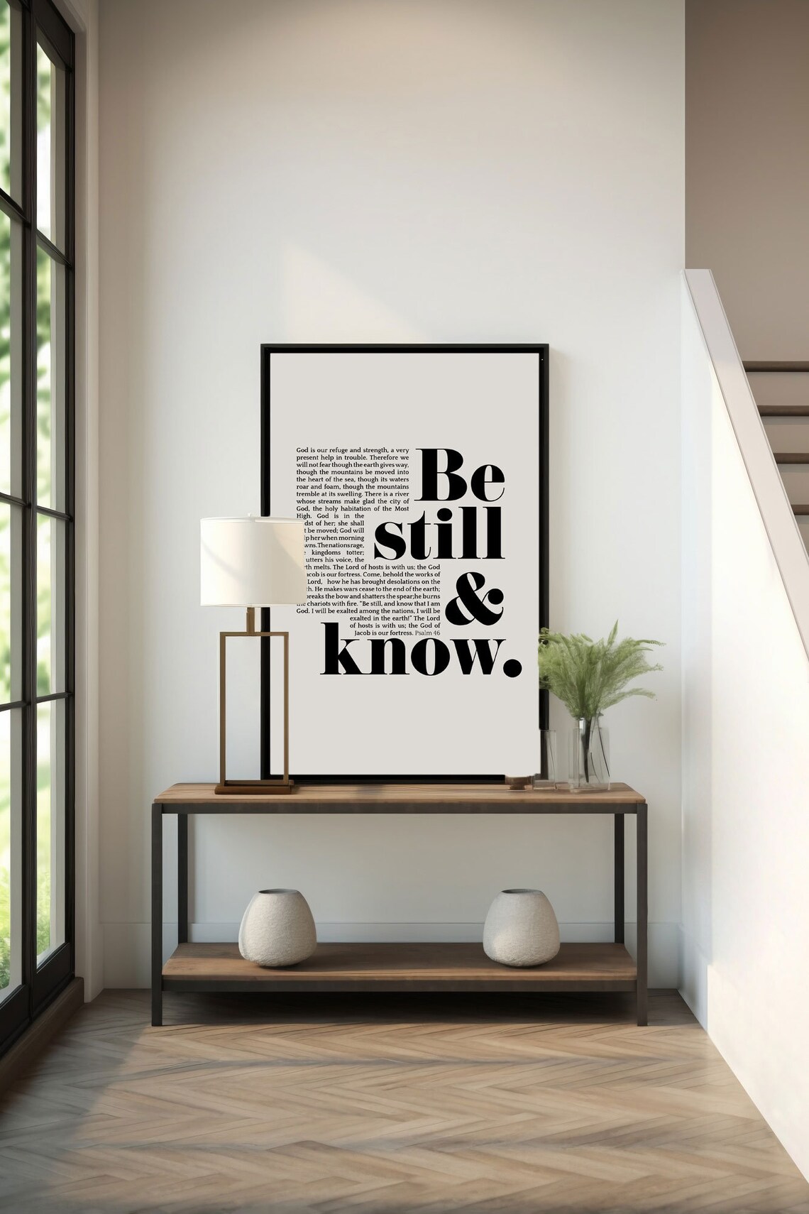 Be Still And Know Psalm 46 Bible Verse Art Print - Image 3