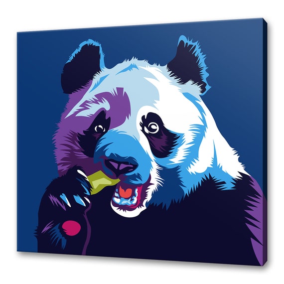 Colorful Panda Art Print, Wildlife Wall Decor