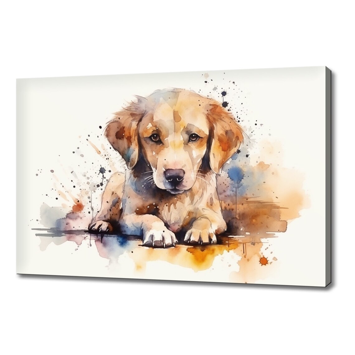 Golden Retriever Puppy Dog Watercolour Painting Print Art Animals Wall Art Print On Gift For Dog Lover Dog Print