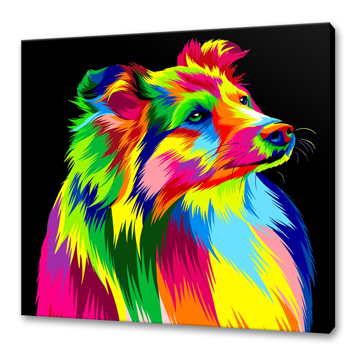 Sheepdog Colorful Art Print, Dog Lover Home Decor