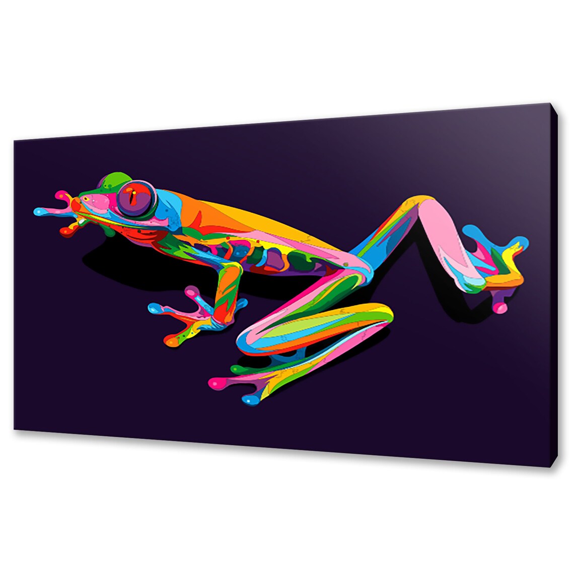 Tree Frog Colorful Art Print, Nature Wall Decor