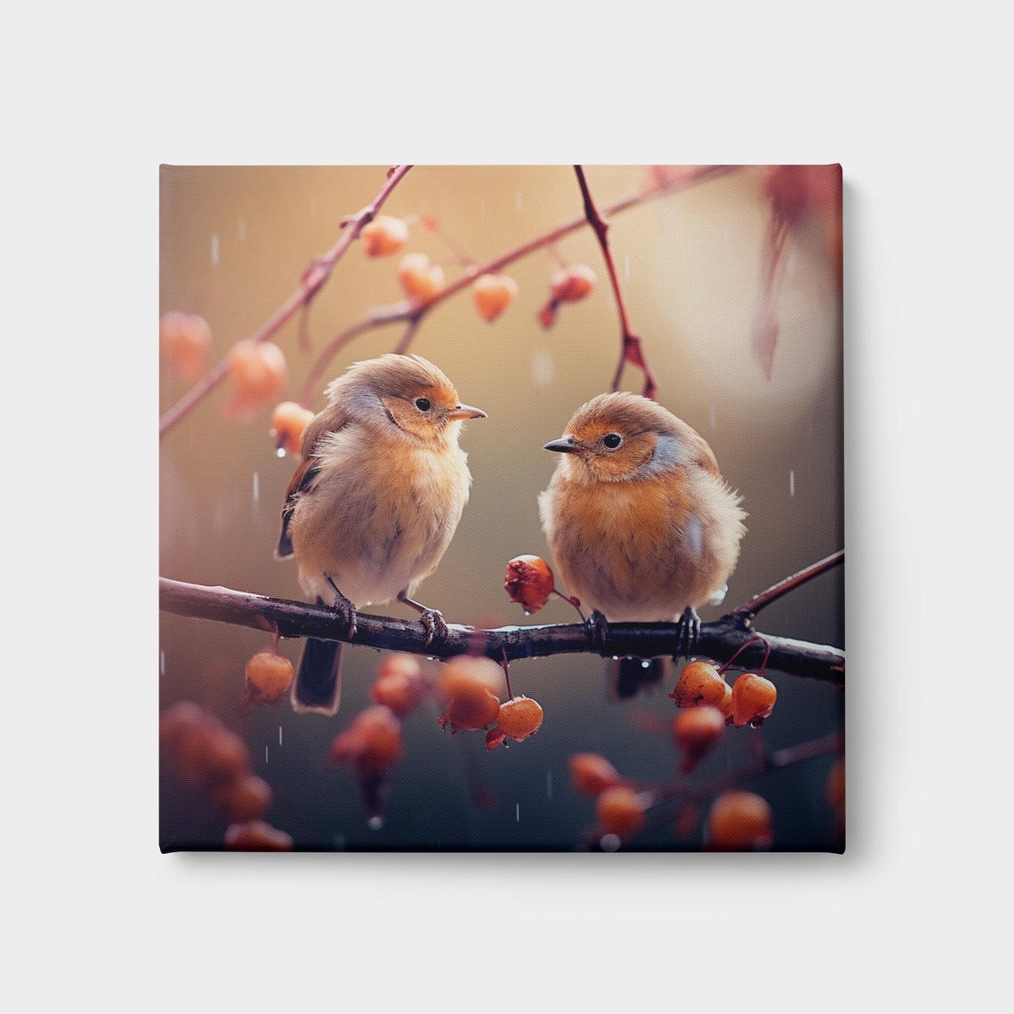 Tree Sparrow Print Autumn Forest Wall Art Cute Animal Photography For Home Decor Nature Lovers
