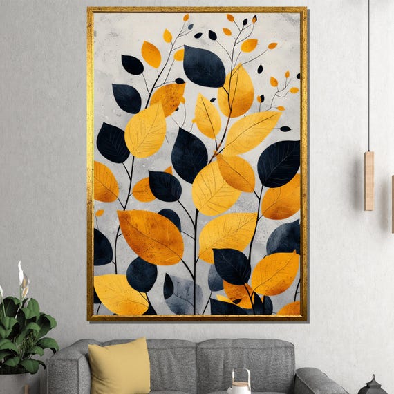 Modern Geometric Flower Painting Bold Floral Artwork For Contemporary Wall Decor Or A Unique Gift For Living Room Or Office