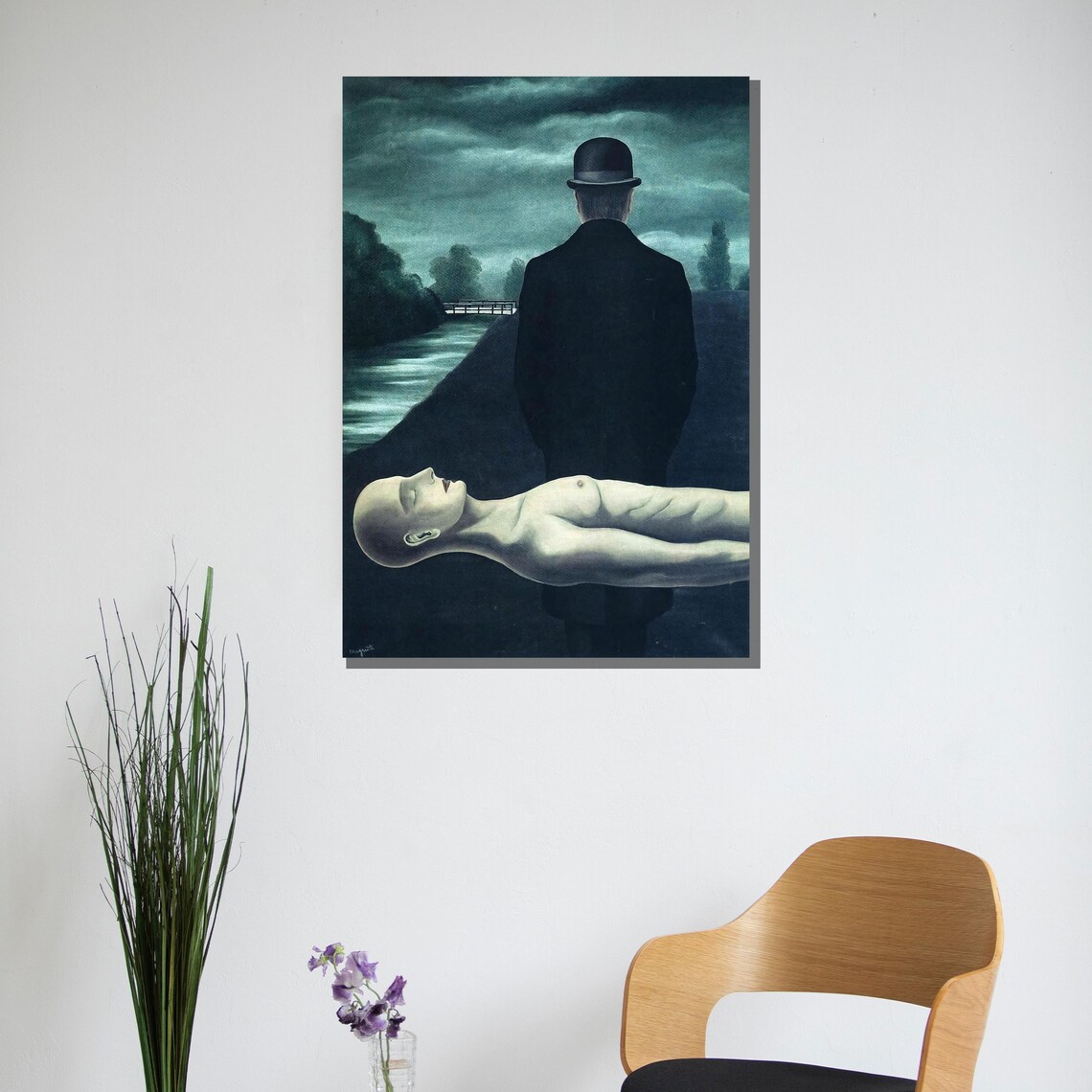 Rene Magritte Musings of a Solitary Walker Surrealist Poster - Image 3
