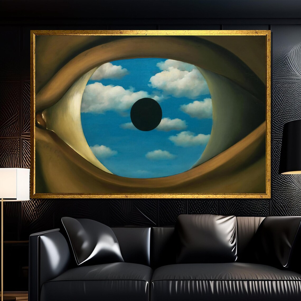 Ren Magritte The False Mirror, Surrealist Art Print