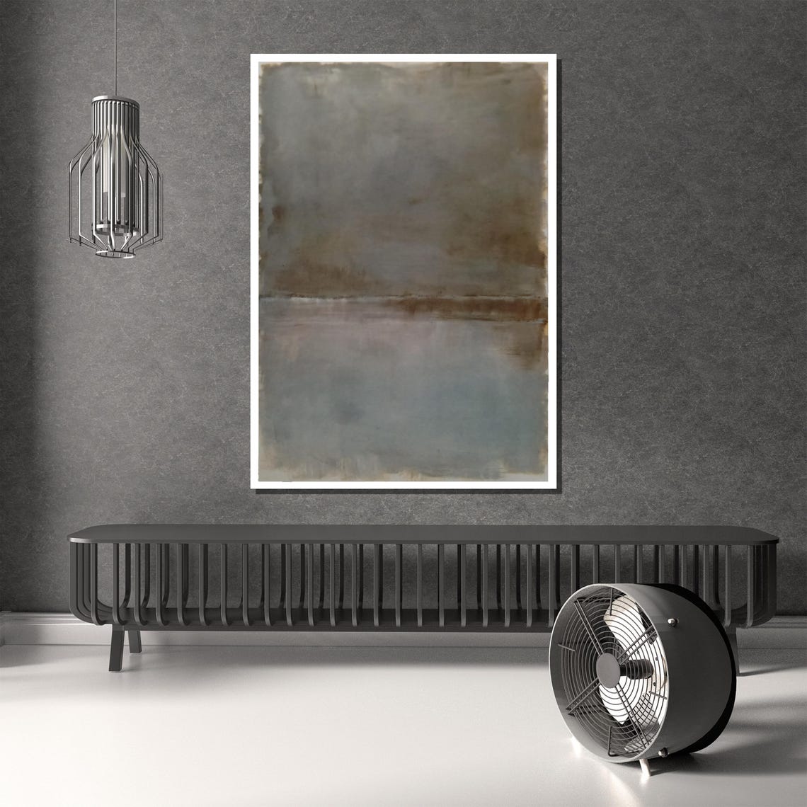 Neutral Gray Taupe Soft Minimalist Abstract Color Field Poster - Image 4