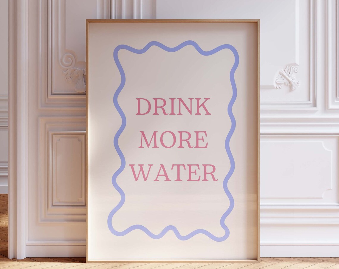 Drink More Water Poster, Self Care Reminder