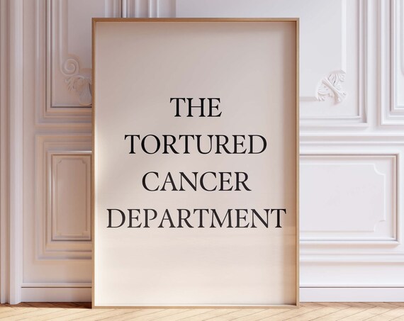 The Tortured Cancer Department Print June Birthday July Baby Art Zodiac Astrology Wall Decor Star Sign