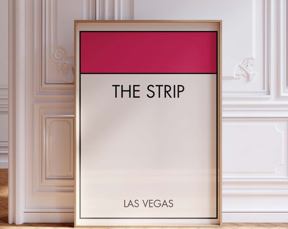 The Strip Las Vegas Monopoly Style Property Card Poster Gift