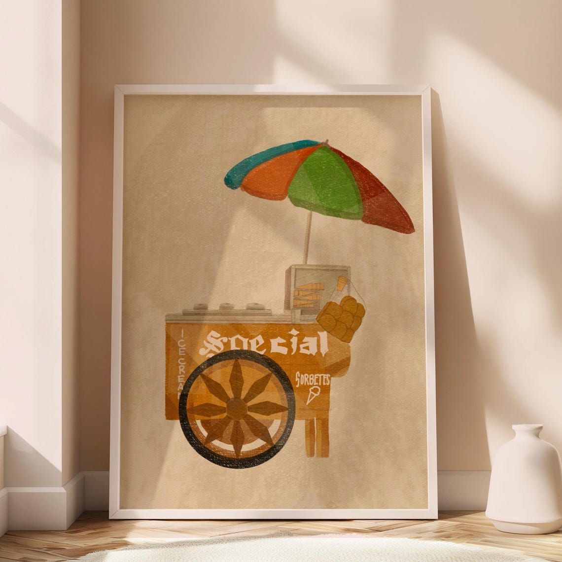 Philippines Poster Dirty Ice Cream Sorbetes Cart Wall Art Decor Pinoy Home Living Room Kitchen Filipino Family And Friend Gift