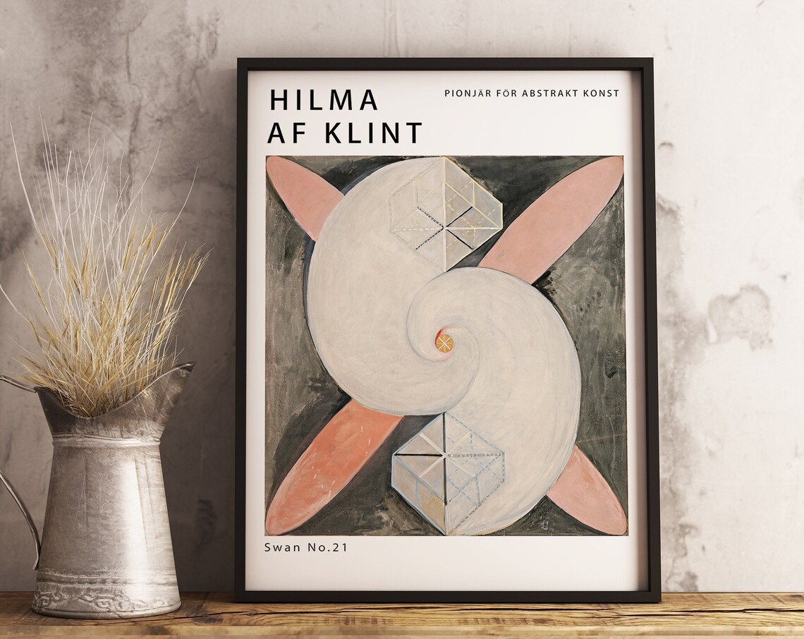 Hilma af Klint The Swan No 21 Abstract Art Exhibition Poster