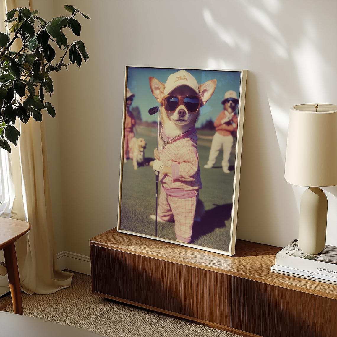 Chihuahua Playing Golf, Funny Animal Poster - Image 2