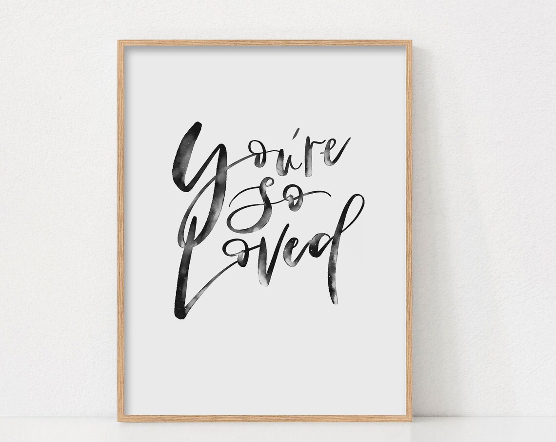 You Are So Loved Watercolor Nursery Art Print