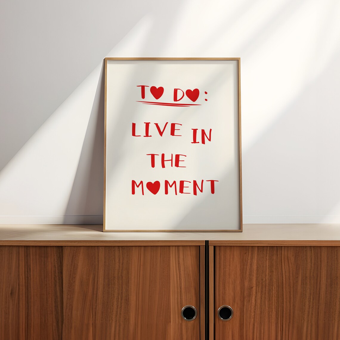 To Do List Live In The Moment Print Trendy Feminine Wall Art Aesthetic Decor Cute Art Print Positive Quote Poster Minimalist Heart Print - Image 2