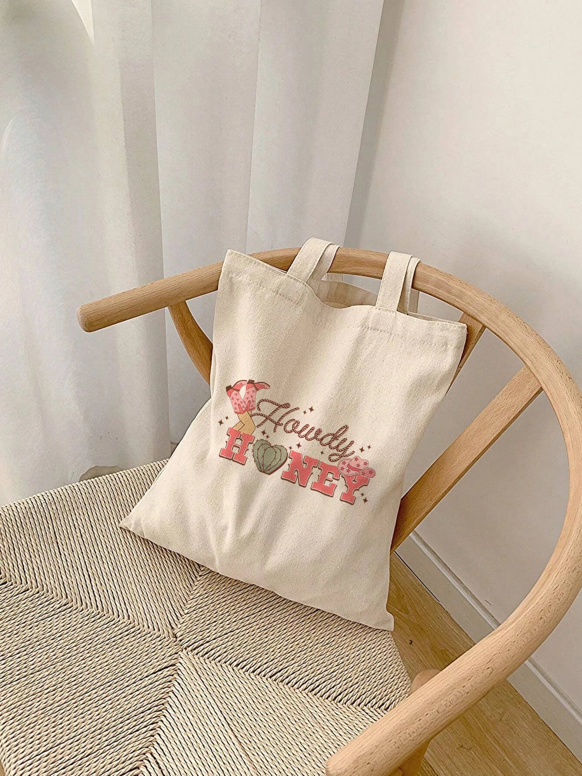 Howdy Honey Rope Script Cactus Heart Western Valentine Art Poster - Image 3