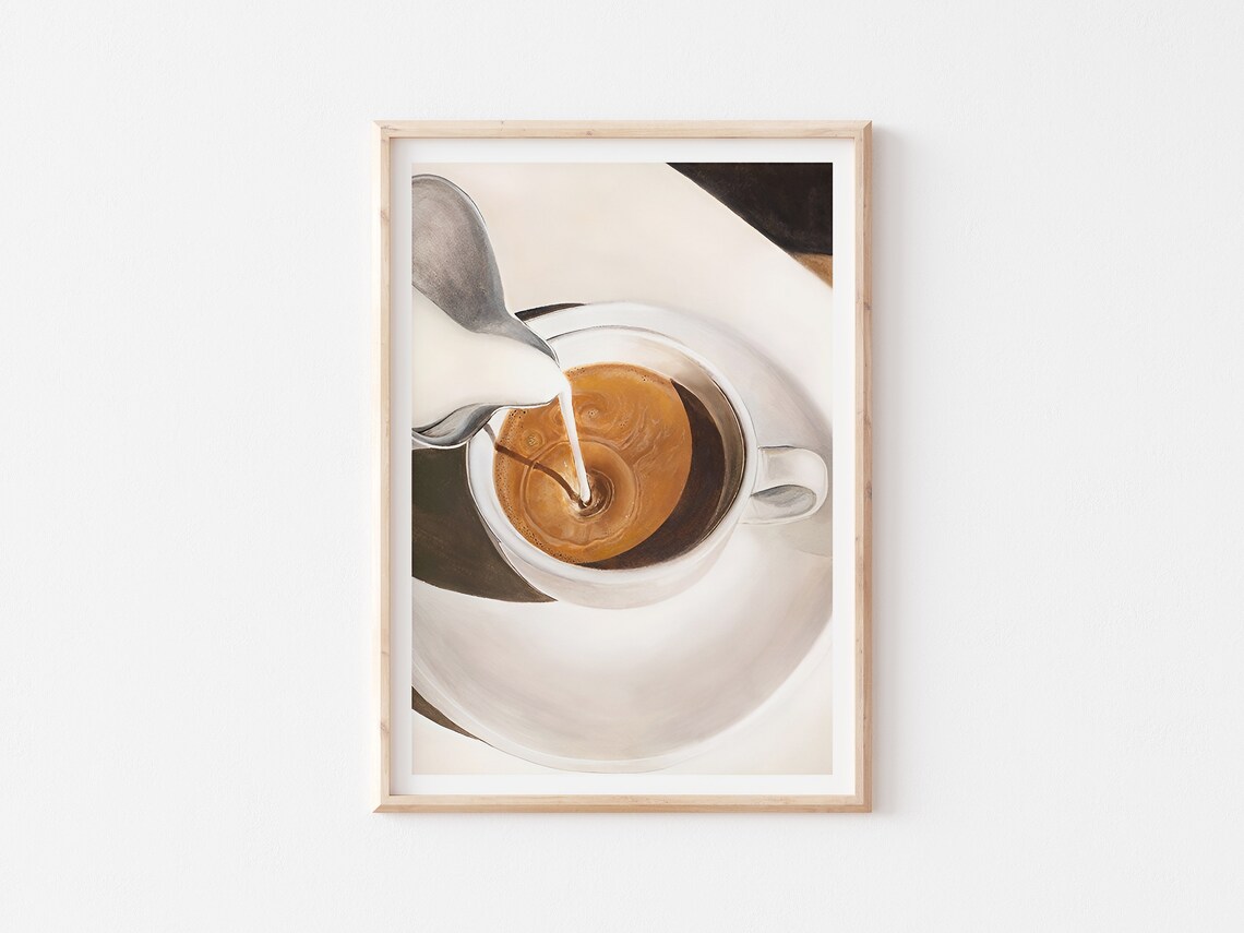 Neutral Coffee Still Life Vintage Kitchen Art Print - Image 4
