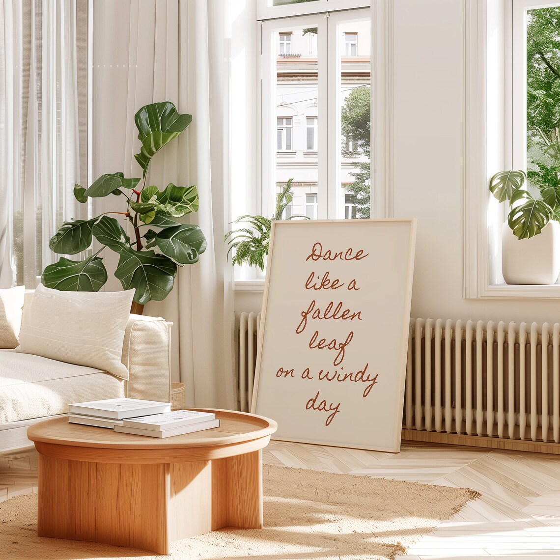 Fall Quote Art Print, Neutral Autumn Decor - Image 2