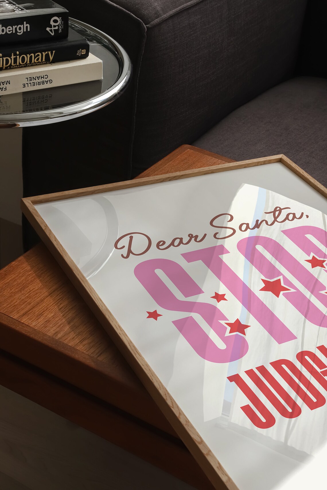 Dear Santa Stop Judging Me Christmas Quote Art Print - Image 5