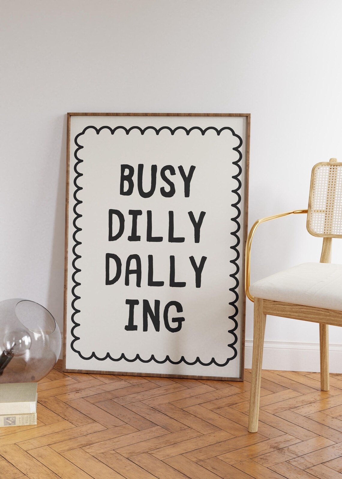 Busy Dilly Dallying Preppy Quote Art Print - Image 4