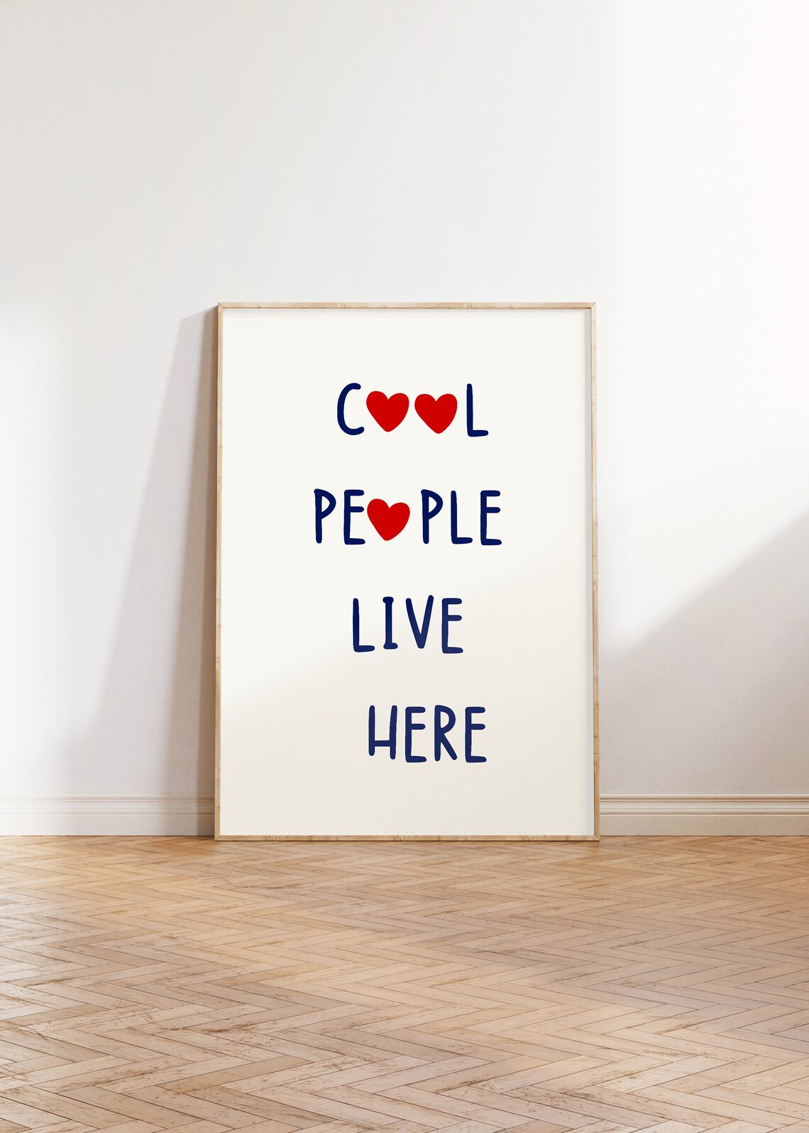 Cool People Live Here Minimalist Heart Art Print - Image 4