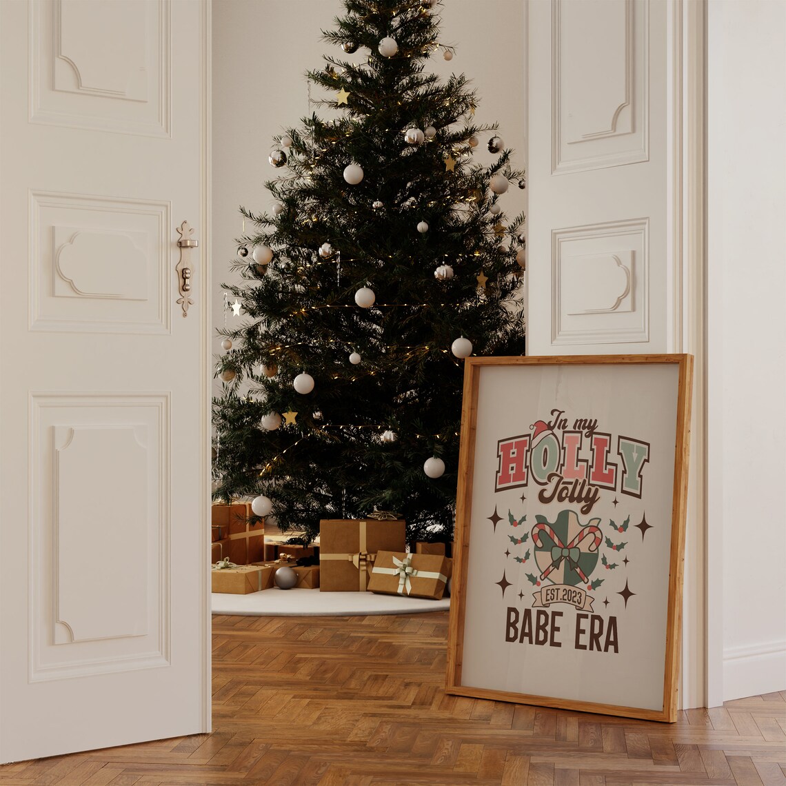 In My Holly Jolly Babe Era Print Retro Christmas Print Christmas Season Print Christmas Decor Festive Holiday Print Trendy Christmas - Image 2