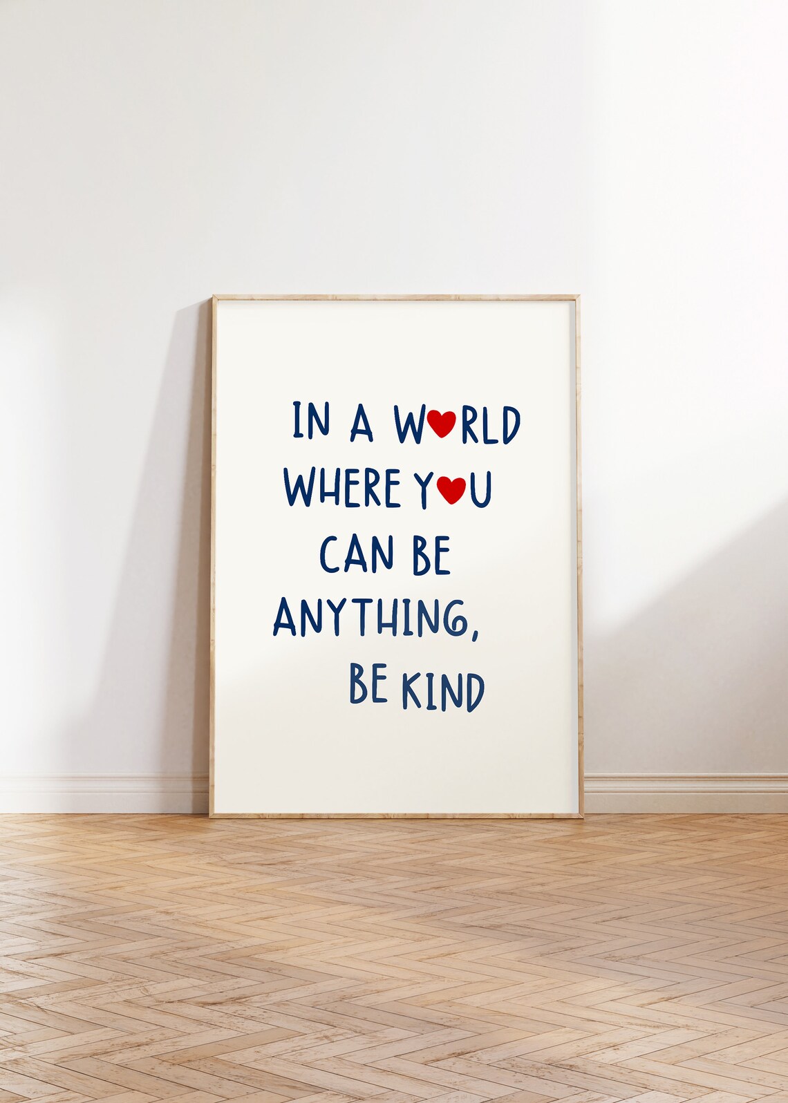 Be Kind Quote Print, Heart Quote Poster Aesthetic - Image 3