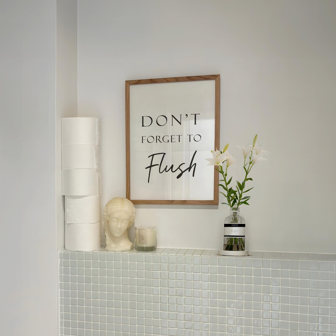 Dont Forget To Flush Funny Toilet Bathroom Guest Sign Poster - Image 5