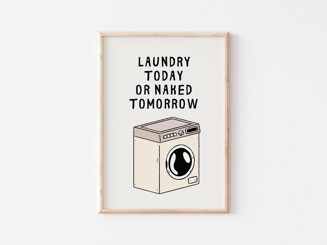 Funny Laundry Poster Print, Laundry Room Decor - Image 3
