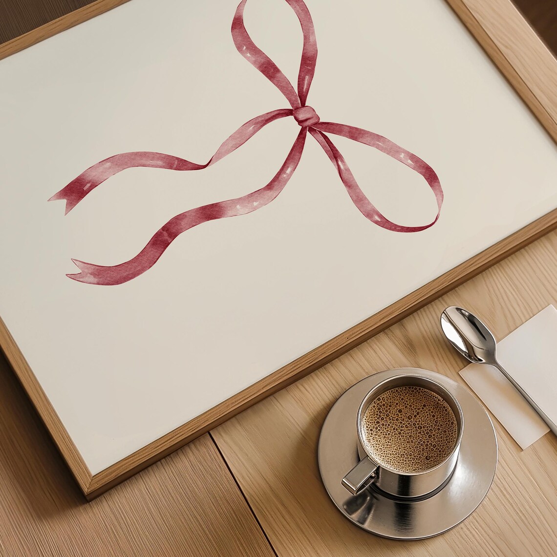 Red Bow Print, Coquette Nursery Decor Art Print - Image 2