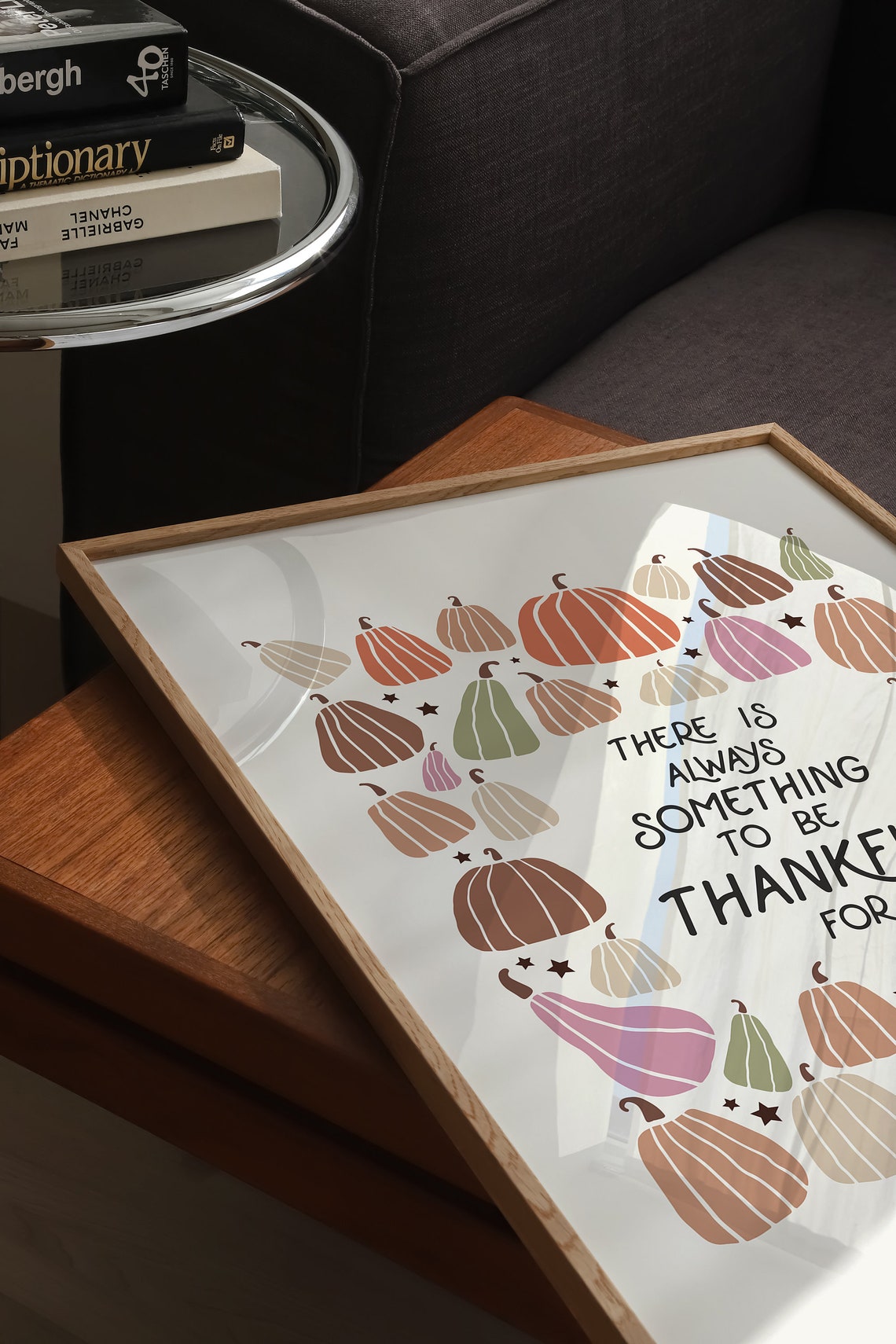 There Is Always Something To Be Thankful For Pumpkin Quote Poster - Image 4