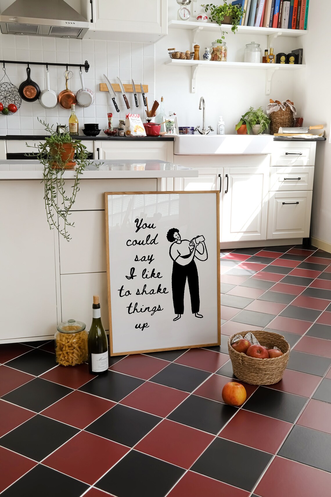 La Barmaid Print Cute Bartender Poster Minimalist Kitchen Decor Funny Bar Cart Wall Art Modern Bar Cart Decor Drinks - Image 2