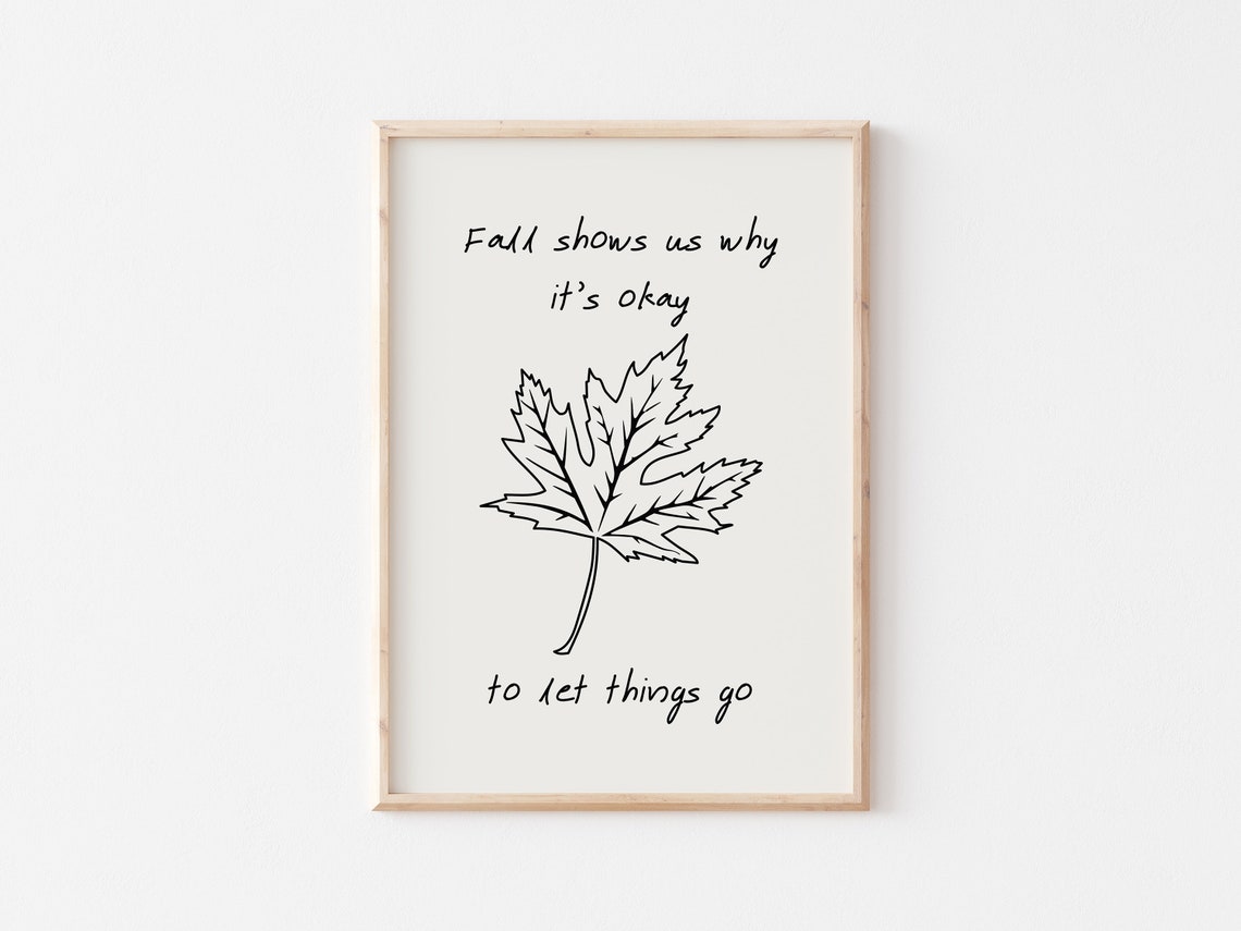 Fall Quote Print Cozy Autumn Printables Wall Art Trendy Autumn Quotes Neutral Fall Art Print Minimalist Fall Decor - Image 3