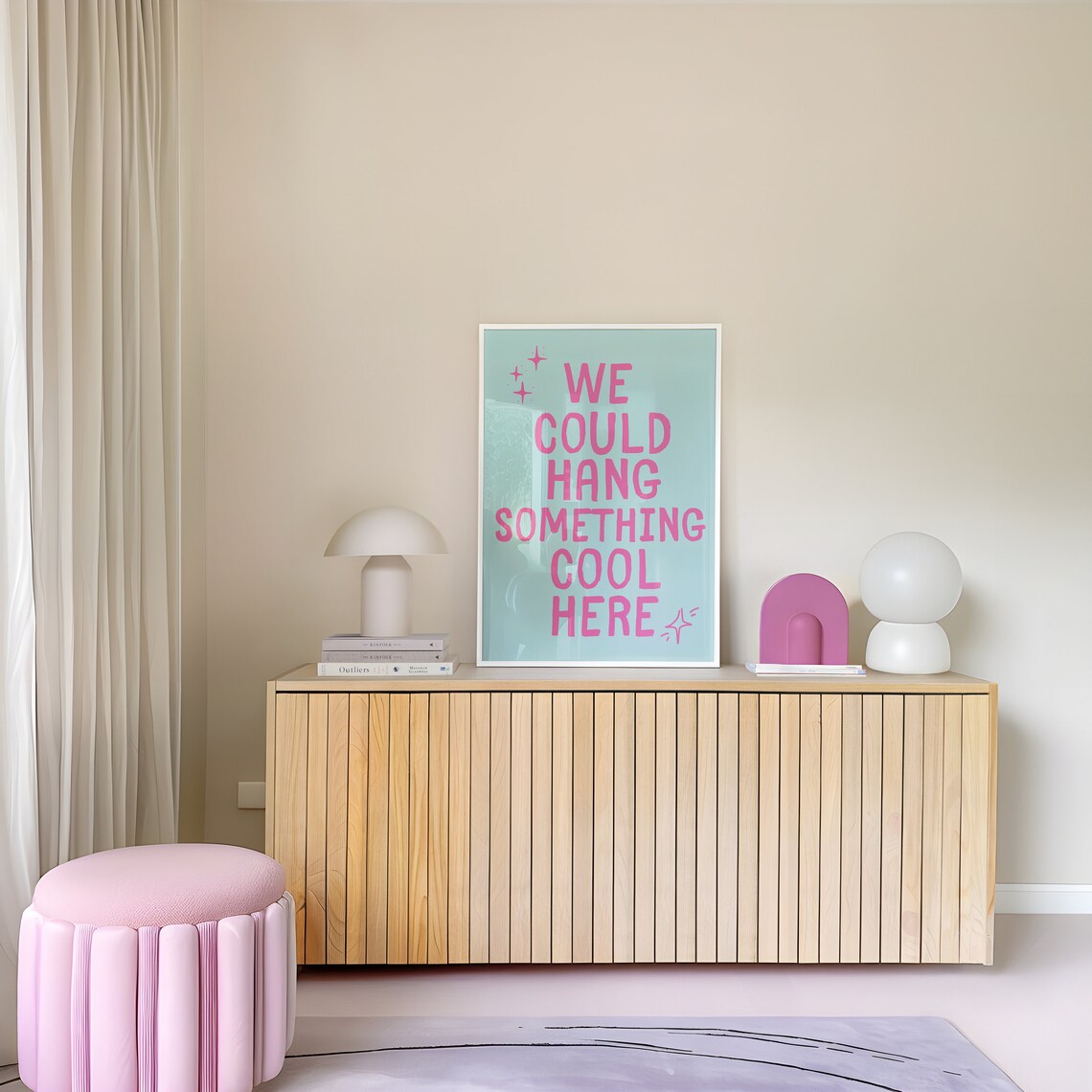 We Could Hang Something Cool Here Funny Wall Art - Image 5