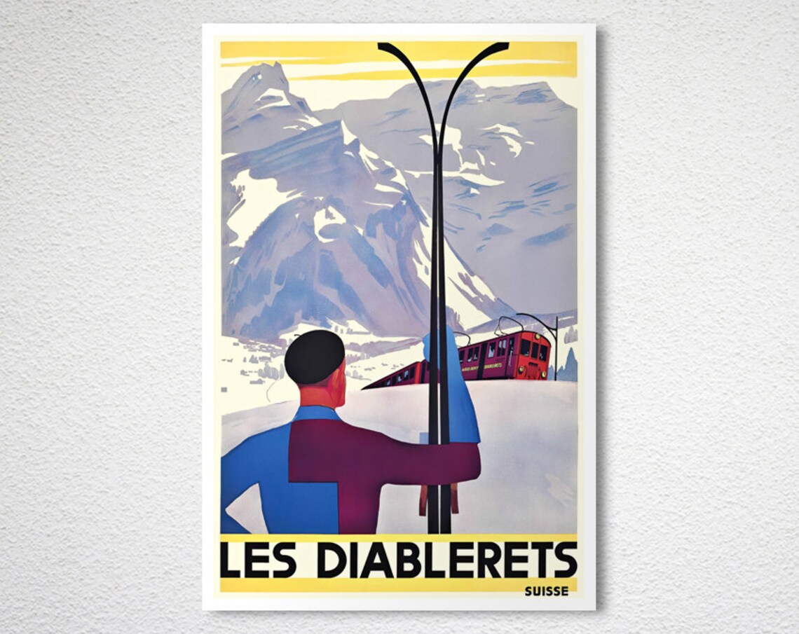 Les Diablerets Suisse Switzerland Travel Poster - Image 2