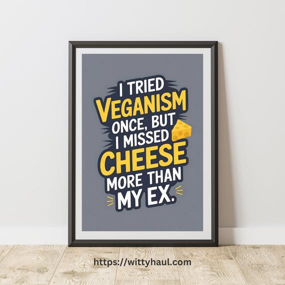 Kitchen Art Prints Dining Room Art Prints Vegan Wall Art Decor Vegan Prints Vegetarian Gift Ideas Funny Vegan Art Vegan Gift