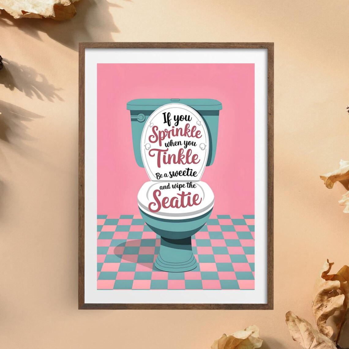 Funny Toilet Bathroom Decor, Typography Art Print - Image 4