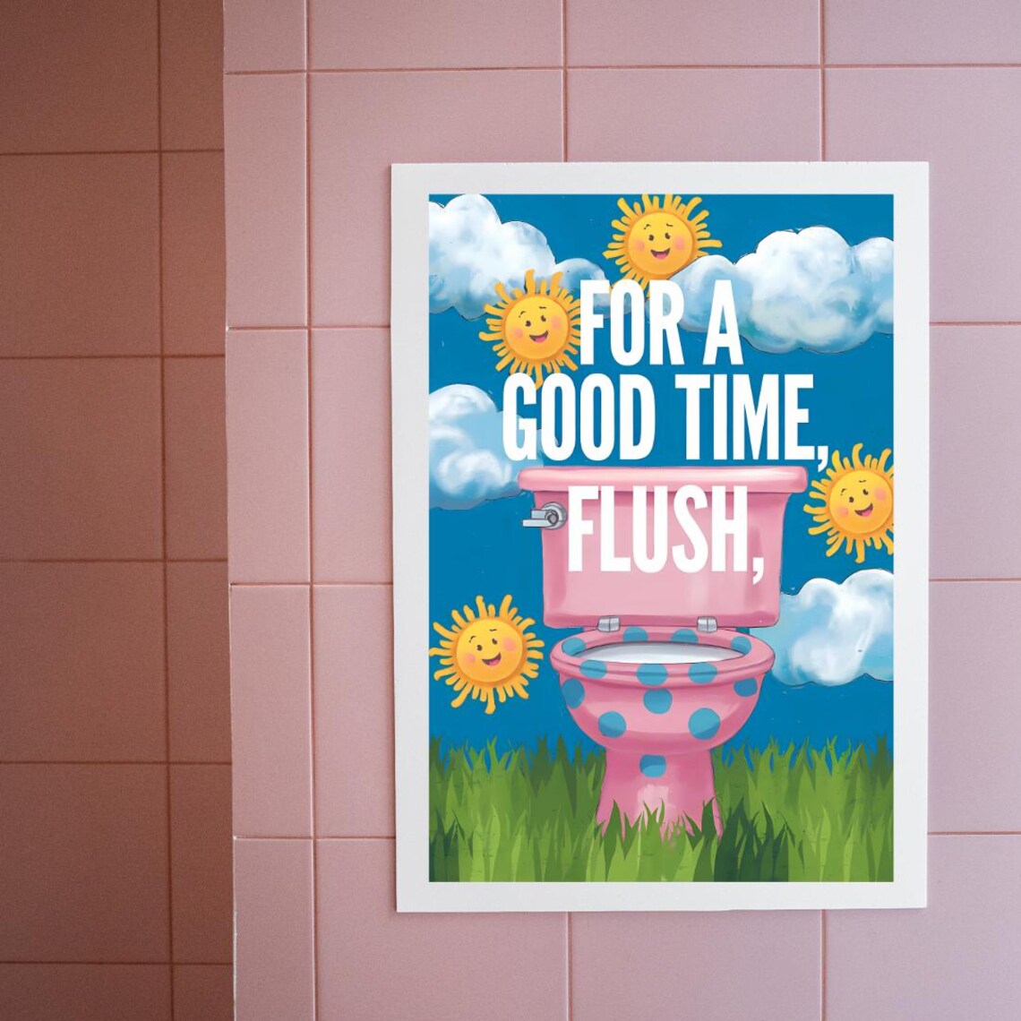 Funny Toilet Print, Bathroom Decor Typography - Image 3