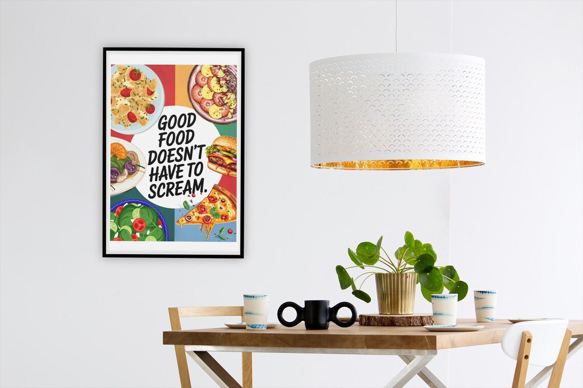 Funny Vegan Wall Decor, Quirky Typography Print - Image 2