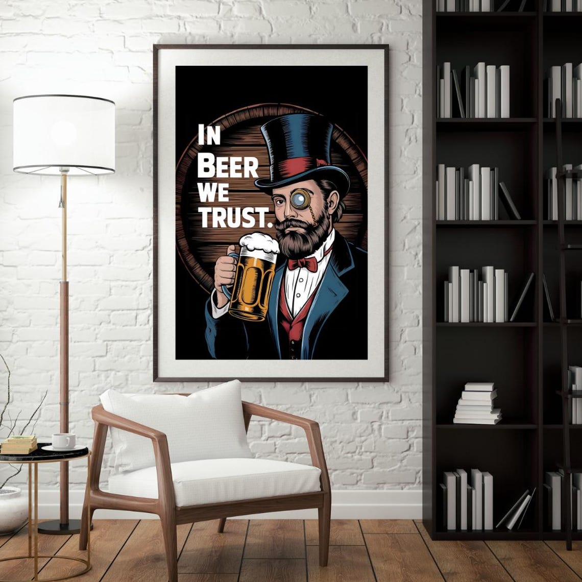 Beer Humor Poster, Beer Lovers Bar Gift - Image 6