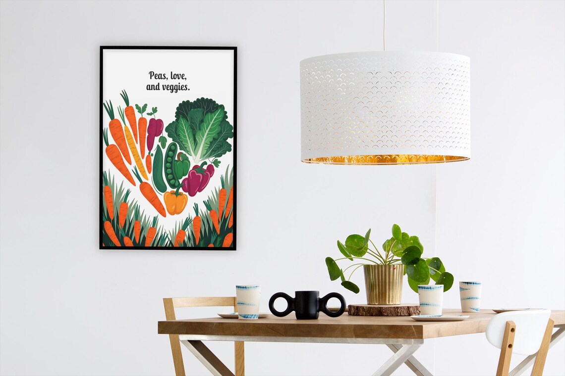 Funny Vegan Kitchen Art Print, Typography Quote - Image 2