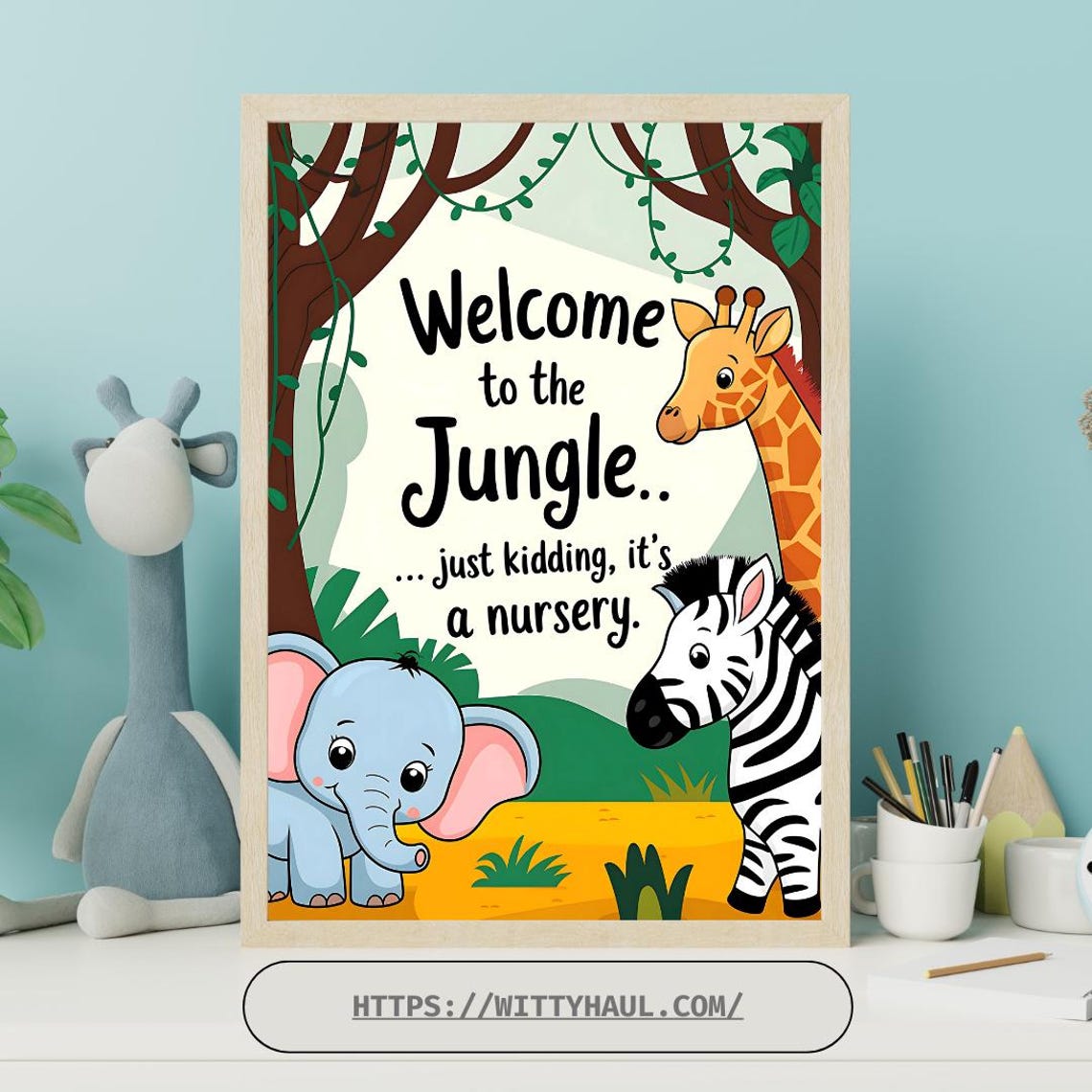 Baby Nursery Wall Art Baby Animals Cute Prints New Parent Gifts Funny Nursery Artwork Baby Shower Gifts Safari Nursery Art - Image 6