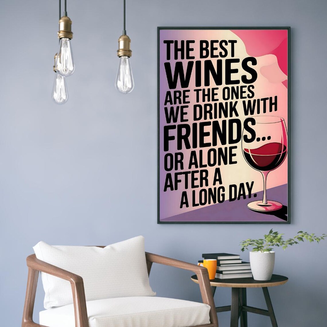 Wine Print, Modern Wine Poster - Image 5