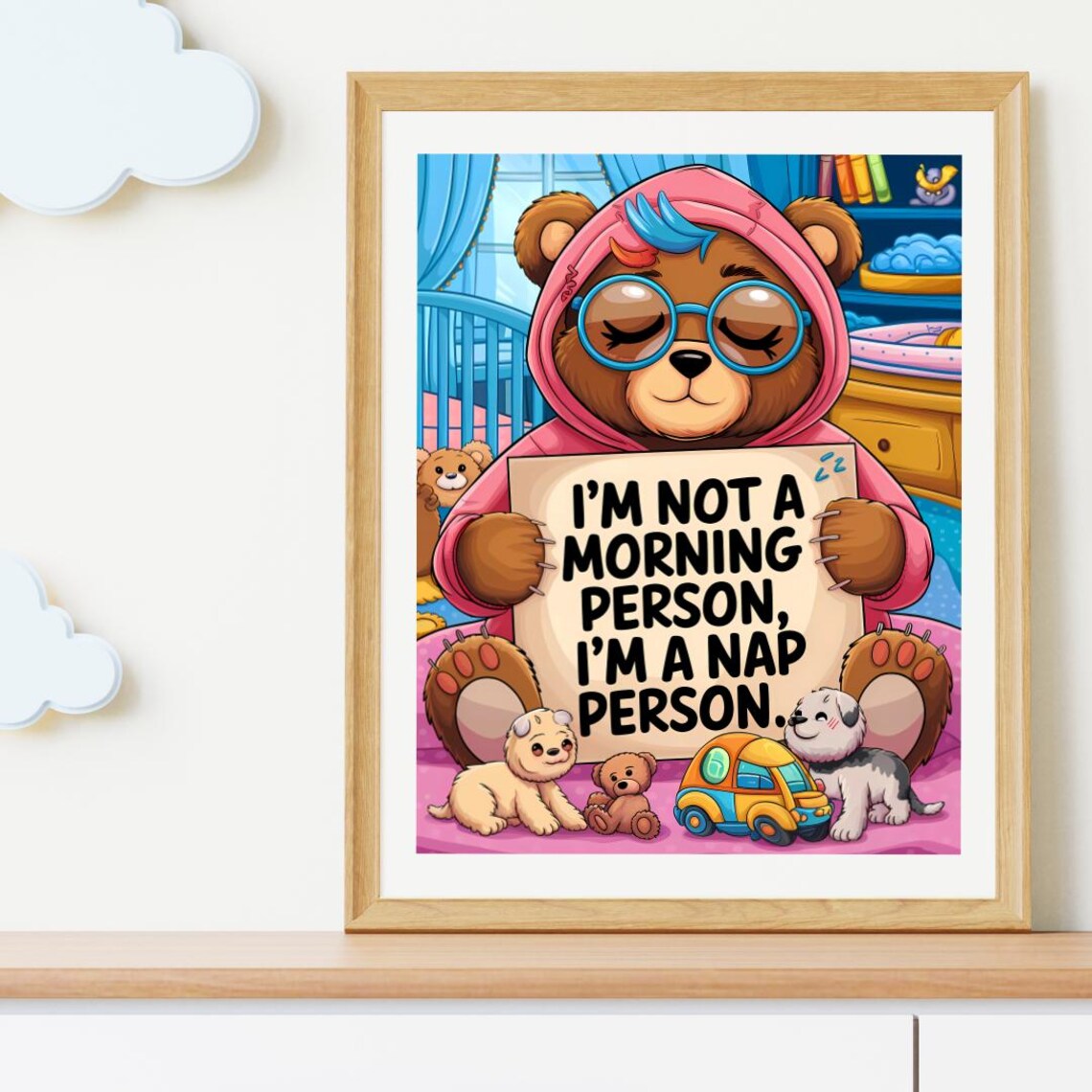 Funny Baby Nursery Art Print, New Parent Gift