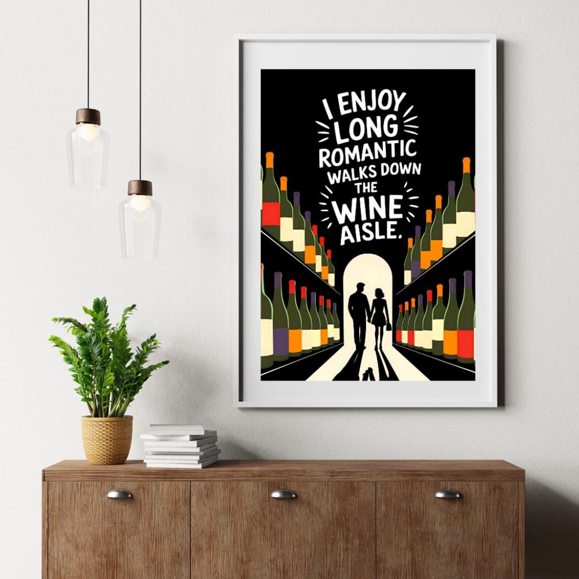 Wine Poster, Funny Kitchen Wall Art Print - Image 2