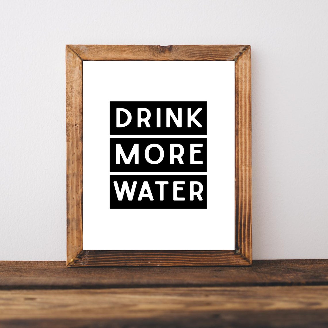 Drink More Water Sign Wall Art Motivational Poster Daily Reminder Instant Prints Quote Print Office