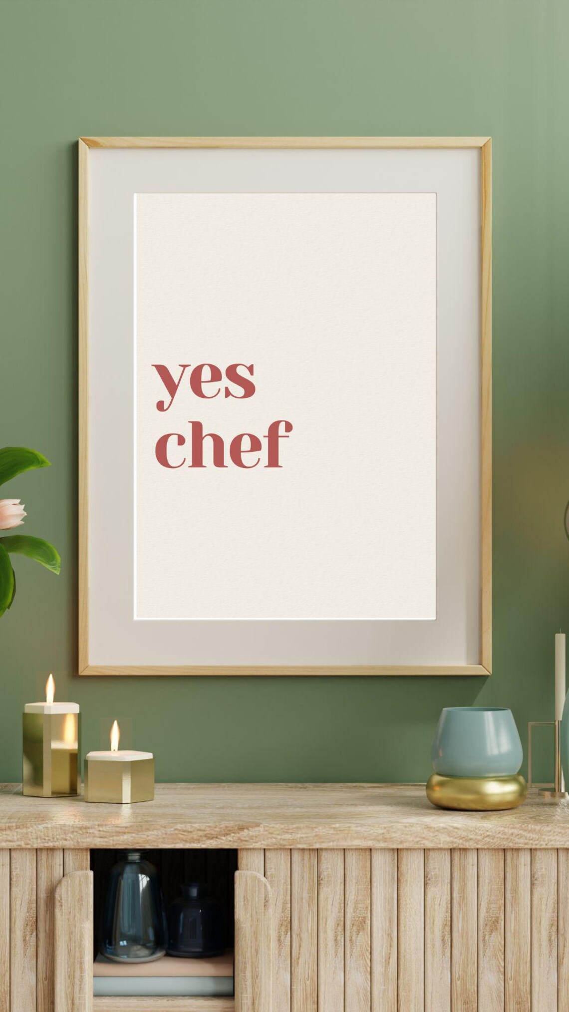 Yes Chef Kitchen Decor, Food Lover Gift Art Print - Image 2