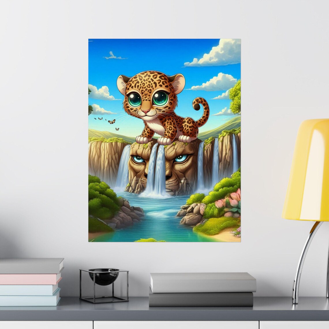 Cute Leopard Poster, Whimsical Jungle Decor - Image 3